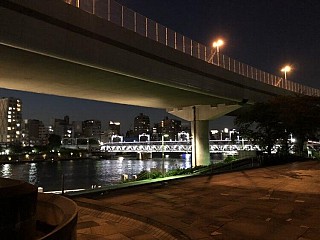 「生きて、ふたたび」のロケ地、隅田川緑道公園3号