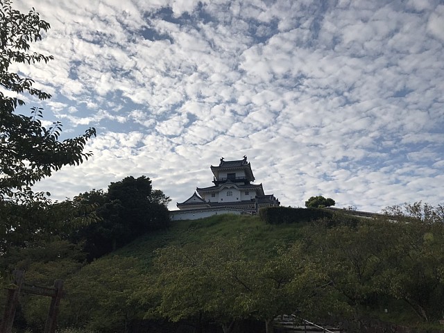 黄昏時の掛川城
